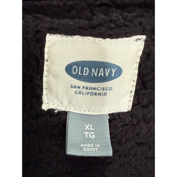 Old Navy Jacket Mens XL Full Zip Sherpa Fleece Long Sleeve Heavyweight Thick - Picture 6 of 11